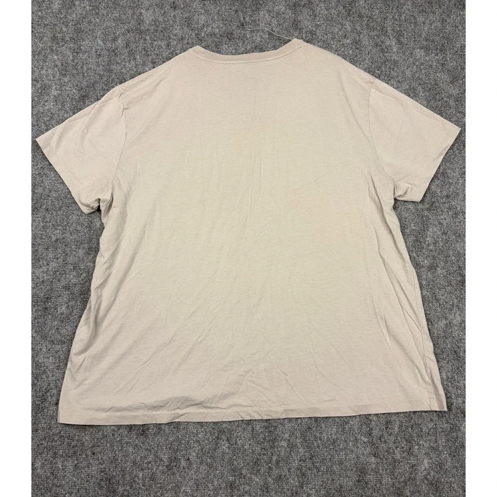 Polo Ralph Lauren Mens XXL Tan Beige V-Neck Classic Fit Short Sleeve T-Shirt